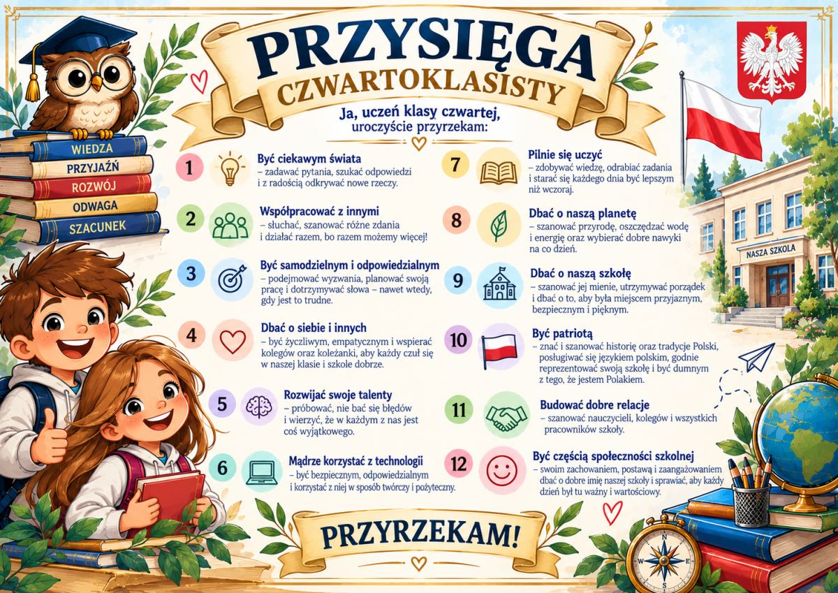Czwartoklasiści oficjalnie przyjęci do społeczności szkolnej!
