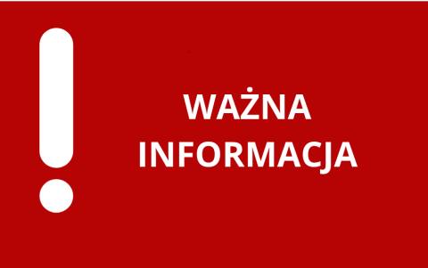 WAŻNA INFORMACJA