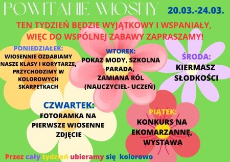 POWITANIE WIOSNY W NASZEJ SZKOLE