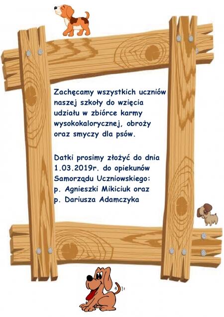 ZBIÓRKA KARMY, OBROŻY, SMYCZY DLA PSÓW