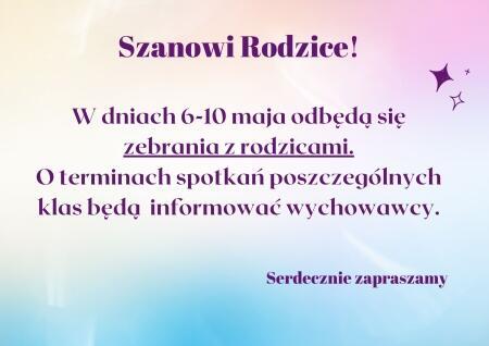 ZEBRANIA Z RODZICAMI