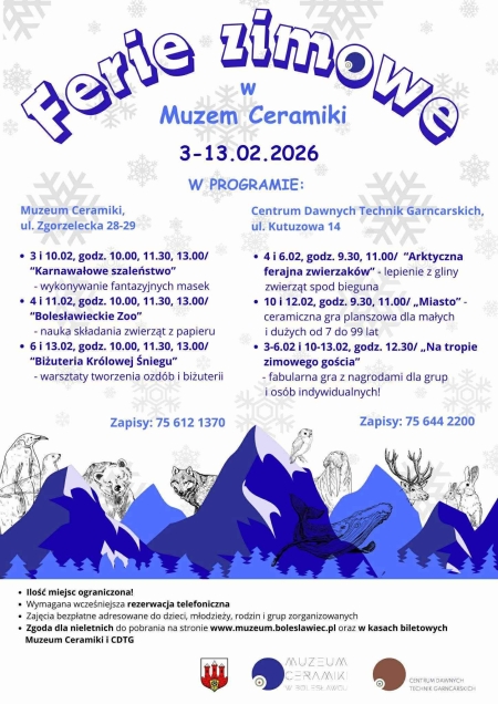 Ferie zimowe w Muzeum Ceramiki