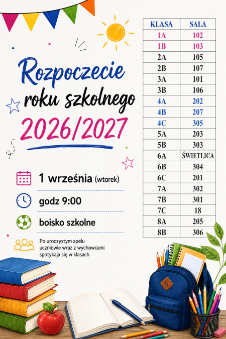 Rozpoczęcie roku szkolnego 2026/2027