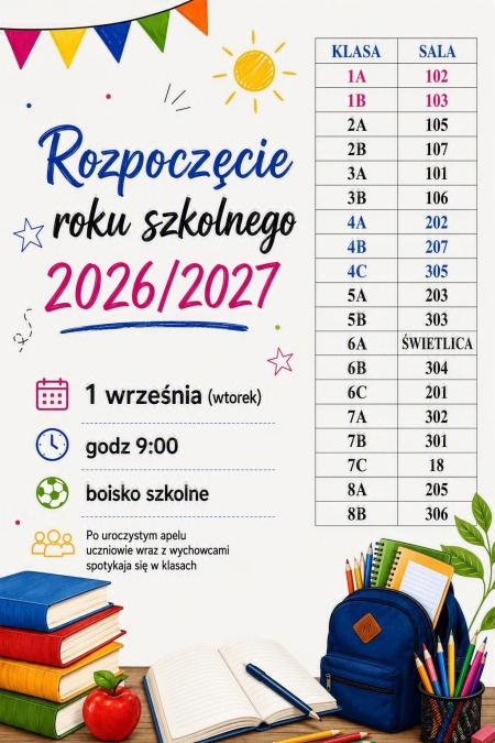 Rozpoczęcie roku szkolnego 2026/2027