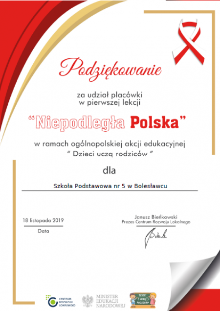 LEKCJA: NIEPODLEGŁA POLSKA