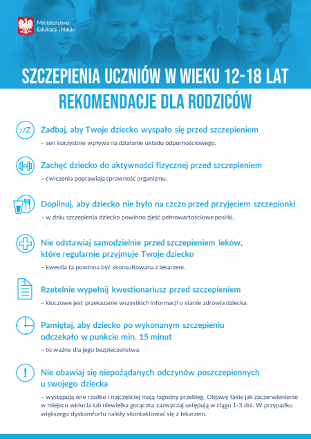 LIST W SPRAWIE SZCZEPIEŃ PRZECIWKO COVID-19